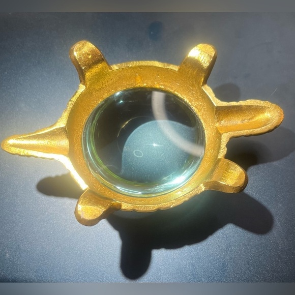 ORIGINAL LESELUPE KARTENGLAS- KARTENLUPE BRASS TURTLE BOOK MAGNIFIER - Picture 4 of 6
